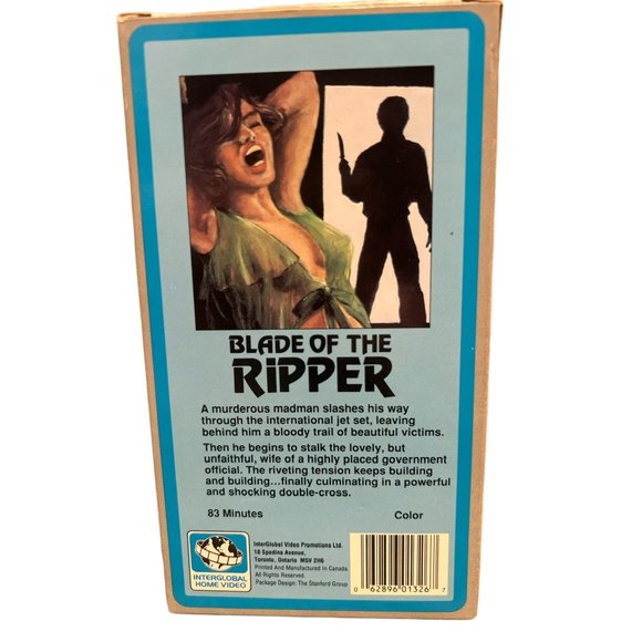 Blade of The Ripper VHS Interglobal Home Video Bruno Corazzari‎ - Slasher Film - Picture 2 of 5